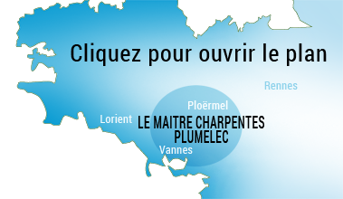 Situer l'Artiasan Charpentier Le Maître à Plumelec en Bretagne Morbihan